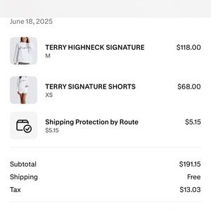 The bar Terry Highneck Signature Top and Shorts Set